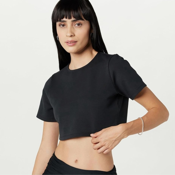 NWOT The Drop Crop Top S Black - Picture 1 of 12